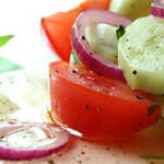 Cucumber And Onion Slices