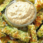 Zucchini Sticks Baked and Sweet Onion Dip