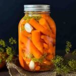 Canned pickled carrots: